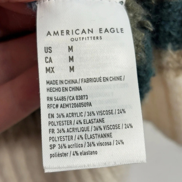 American Eagle Outfitters Colorful Striped Knit Sweater M - Picture 7 of 9